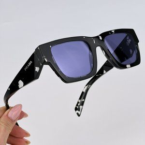 Prada PRA06S 15O50B BRAND NEW Sunglasses Tortoise Black Violet Square Unisex